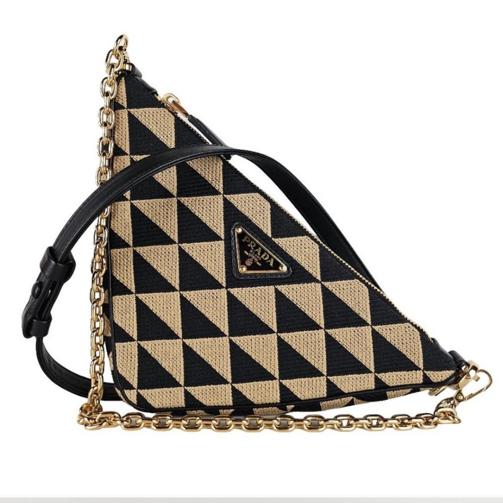 PRADA Embroidered Jacquard Bag